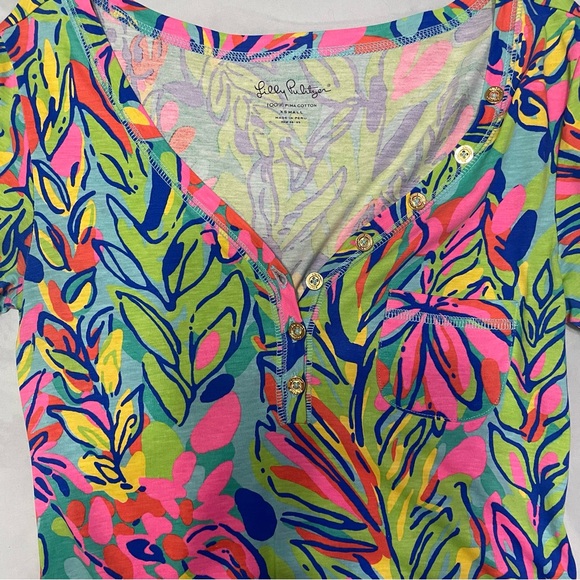 Lilly Pulitzer t-shirt dress long-sleeve XS - Picture 3 of 4